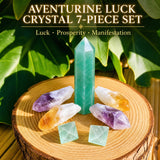 Aventurine Luck Crystal 7-delt sett