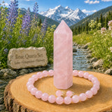 3 Piece Rose Quartz Set