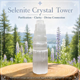 Selenit-Kristallturm-Stimmungslicht
