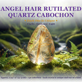 Larme de quartz rutilée de cheveux d’ange