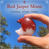 Red Jaspis Crescent Moonstones