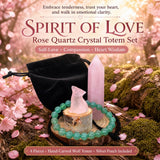 Spirit of Love – Rose Quartz Crystal Totem Set