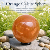 Oranžna kalcitna krogla