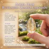 Larme de quartz rutilée de cheveux d’ange