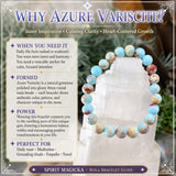 Mala Azure Variscite armbånd med fløyelspose