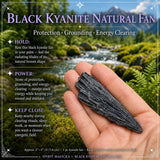 Svart Kyanite Natural Fläkt
