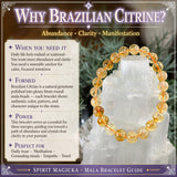 Mala Brazilian Citrine Bracelet With Velvet Pouch