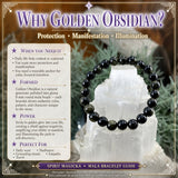 Mala Golden Obsidian armbånd med veske