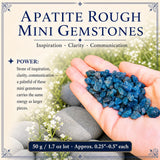 Apatite grófir lítill gimsteinar (50 grömm / 1,7 oz lota)