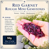 Rauður granat grófur lítill gimsteinar (50 grömm / 1,7 oz lota)
