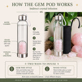 Rose Quartz Gem Pod Vatnsflaska 💧