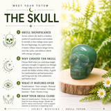 Crystal Spirit Totems: Green Quartz Skull