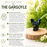 Crystal Animal Spirit Totems: Black Protection Agate Gargoyle