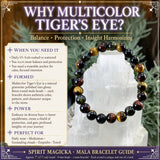 Bracciale Mala in Occhio di Tigre Multicolor con custodia in velluto