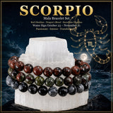 ♏ Scorpio - 23 oktober - 21 november - Zodiac Astrology Crystal Armband Set