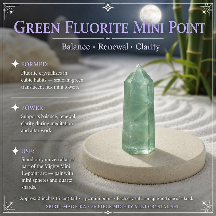 Seafoam green fluorite mini point