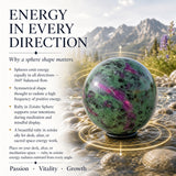 Ruby v Zoisite Sphere