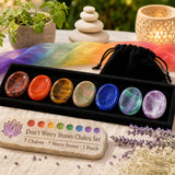 Oroa dig inte Stones Chakra Set Pouch Set
