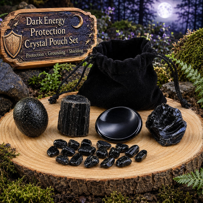 Dark Energy Protection Crystal Pouch Set