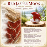 Red Jaspis Crescent Moonstones