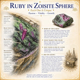 Ruby v Zoisite Sphere
