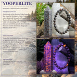 Yooperlite - The Stone that Glows + Mala Bracelet Combo Set