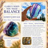 Rainbow Fluorite Gemstone Slab