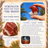 Red Jaspis Crescent Moonstones
