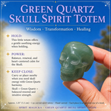 Crystal Spirit Totems: Green Quartz Skull