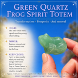 Crystal Animal Spirit Totems: Green Quartz Frog