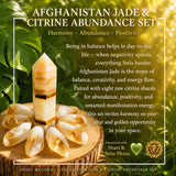 Conjunto de Equilíbrio de Jade do Afeganistão e Abundância de Citrino