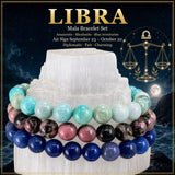 ♎ Libra - September 23rd to October 22nd - Zodiac Astrology Crystal Bracelets Set
