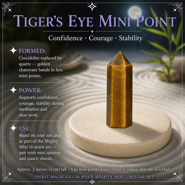 Golden brown tiger’s eye mini point