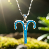 ♈ Aries Opal Zodiac Necklace – March 21 to April 19
