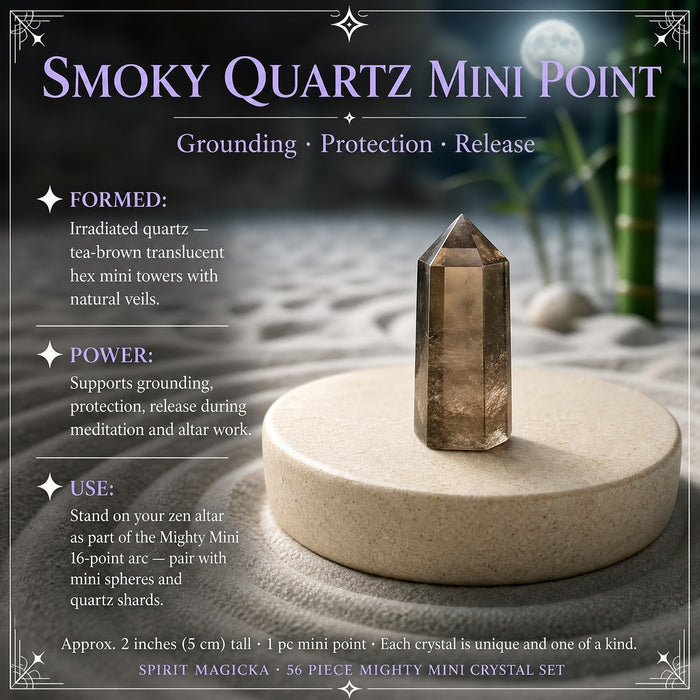 Tea-brown smoky quartz mini point