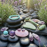 Z ARRON DESIGN Serenity Moonstone koppartråd hängande halsband