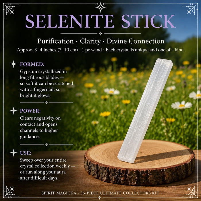 White selenite stick