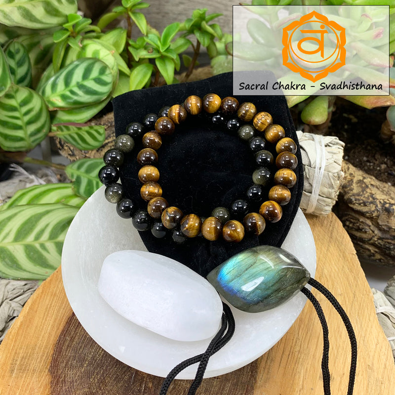 Sacral Chakra Mala armbandsset🌈