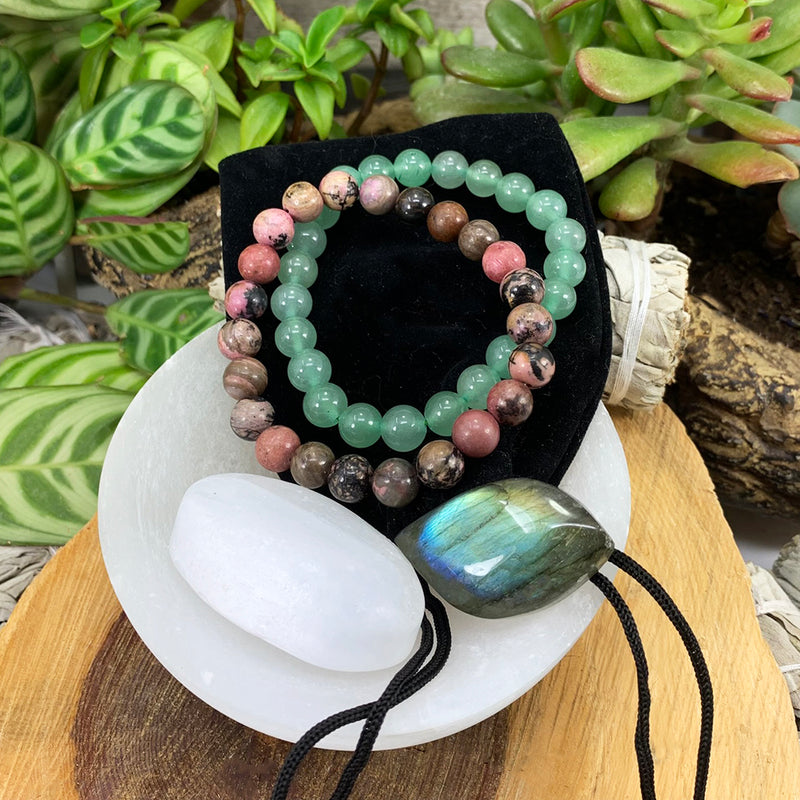 Heart Chakra Mala Armband Set🌈