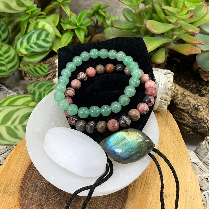 Heart Chakra Mala Armband Set🌈