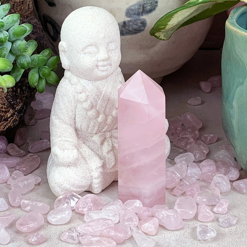 $5 Rose Quartz Crystal - 1 Day Only PROMO - wand