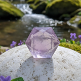 Amethyst Sacred Geometry Hand Cut Faceted Crystal