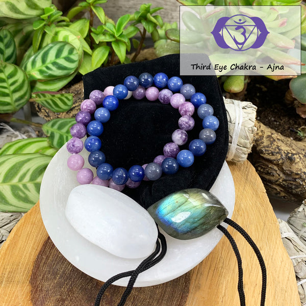 Third Eye Chakra Mala  Bracelet Set🌈