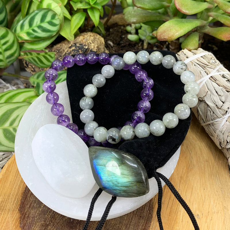 Crown Chakra Mala Armband Set🌈