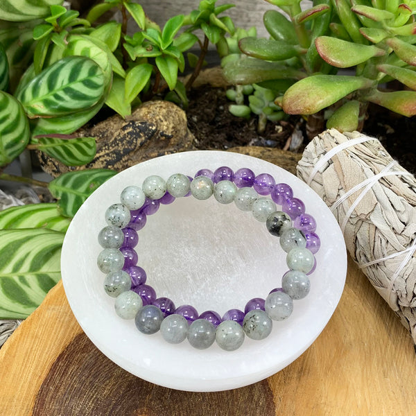 Σετ βραχιολιών Crown Chakra Mala🌈