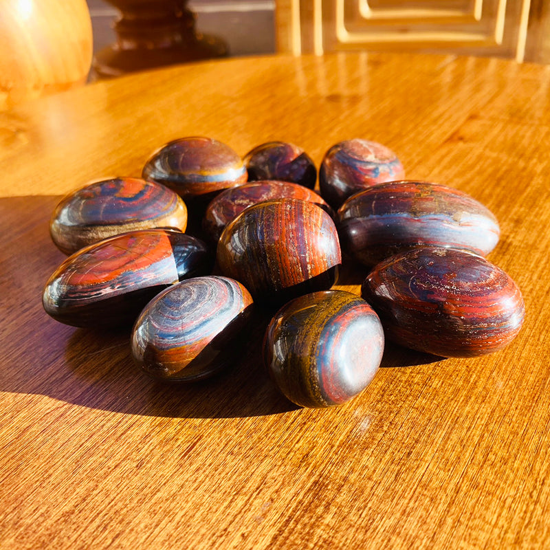 Red Tigers Eye Tumbled Ellips