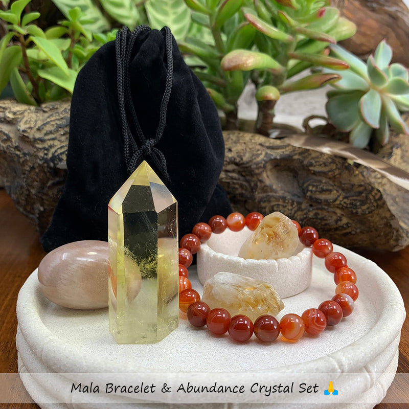 Mala Armband & Abundance Crystal Set 🙏