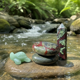 Κολιέ μενταγιόν Z ARRON DESIGN Serenity Moonstone από χάλκινο σύρμα