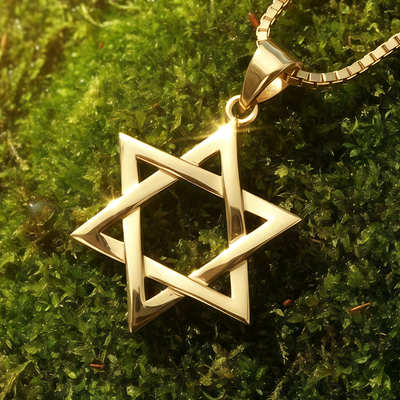 Gold Star of David / Merkaba Necklace