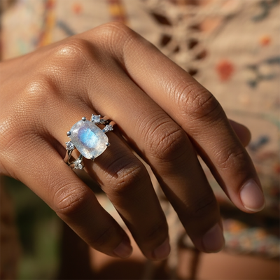 Moonstone & Silver Ring